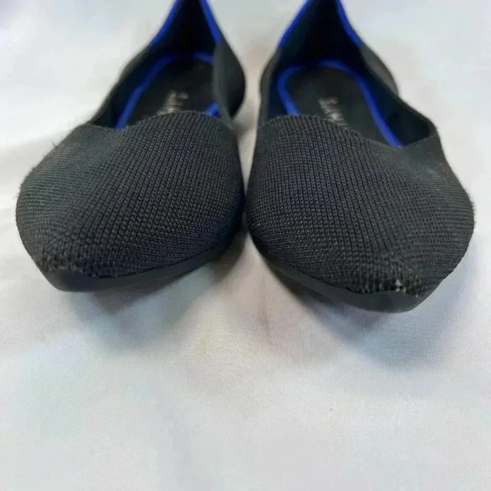 Rothy’s The Point Size 10.5 Pointed Toe Flat Black Knit